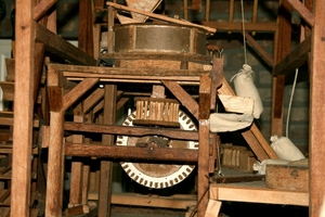 Makette van de watermolen in Reppel Limburg