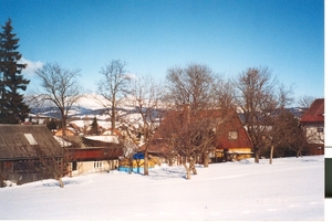 winterblik over de camping