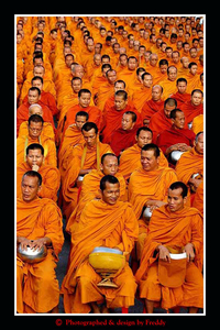 The great monks alms giving,