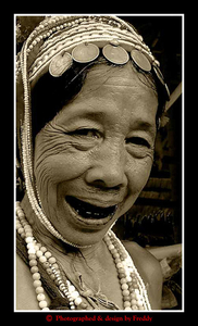 Akha hilltribe lady, people living in the mountain