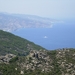 Baai van Eudilos en Armenistis vanuit Monokambi