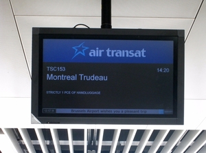 Onze vlucht van Brussel naar Montreal-Toronto