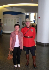 Enige politieagent die we in Canada gezien hebben