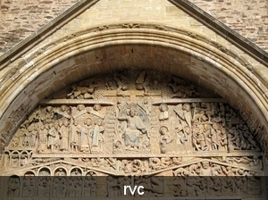 het timpaan van Conques (1125) met het Laatste Oordeel