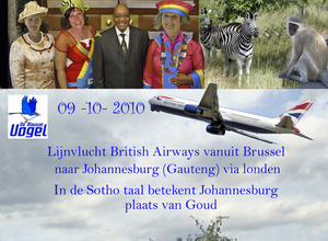 Genk - Brussel - Londen - Johannesburg