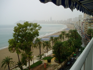 Vanaf het balkon in Benidorm.