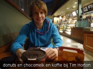 donus en koffie bij Tim Horton