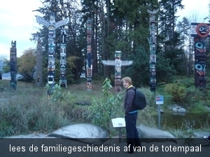 lees de familiegeschiedenis af van de totempaal