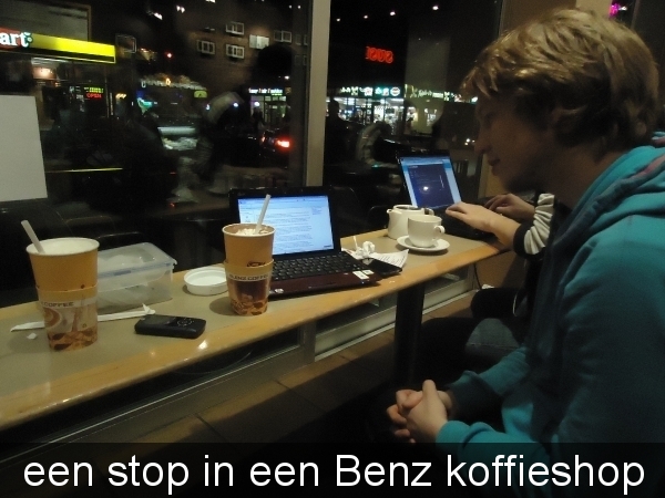 een stop in een Benz koffieshop