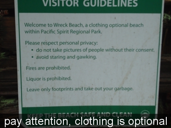 pay attention, clothing is optional