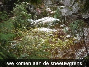 we komen aan de sneeuwgrens