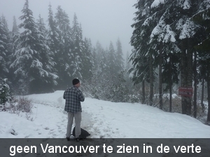 geen Vancouver te zien in de verte