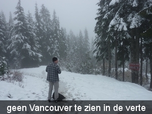 geen Vancouver te zien in de verte