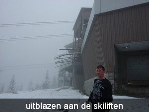 uitblazen aan de skiliften