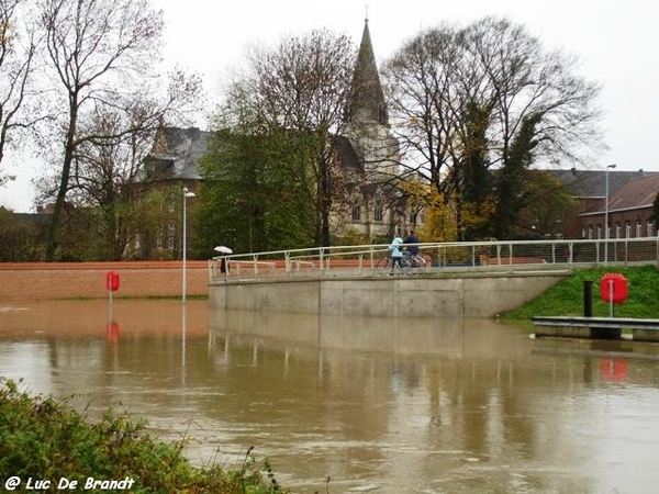 Denderleeuw overstroming wateroverlast