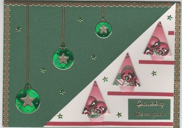 kaart met vouwtechniek theezakjes