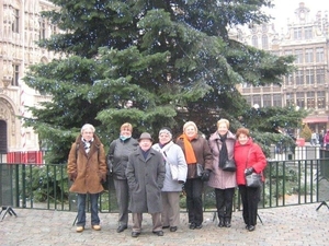 Groepsfoto kerstmarkt Brussel