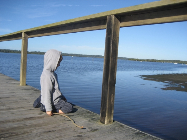 Sebastian overlooking the water