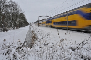 sneeuw en trein