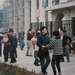 Dancing on the sidewalk