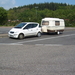 MB A klasse met caravan