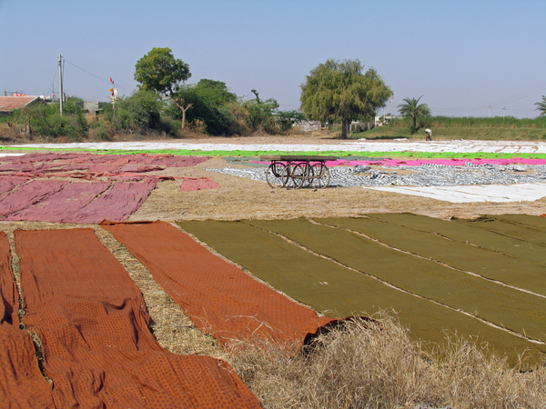 VERZAMELING DROGENDE WEEFSELS - BHUJODI - KUTCH