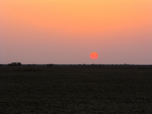 ONDERGAANDE ZON OVER DE KLEINE RANN - KUTCH