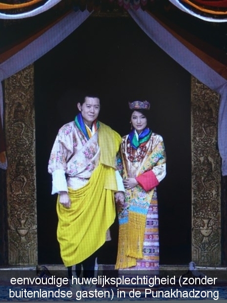 koninklijk huwelijk in Bhutan