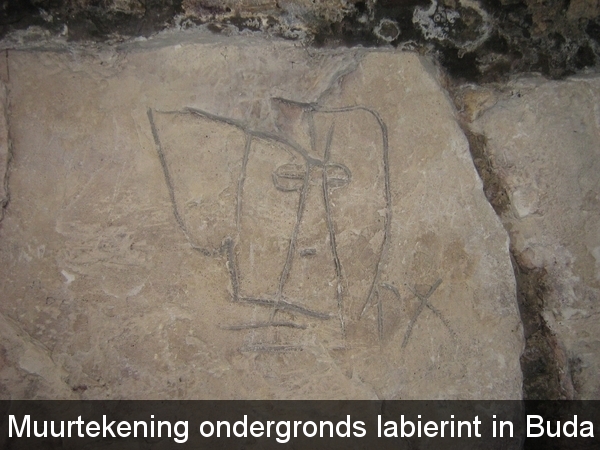 Muurtekening ondergronds labirint