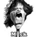 MICK JAGGER. KARIKATUUR.