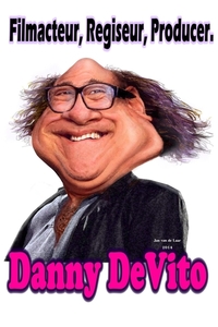DANNY DEVITO, BEKENDE MENSEN. KARIKATUUR.