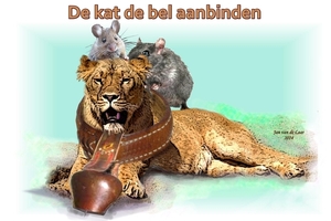 DE KAT DE BEL AANBINDEN