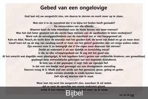 GEBED VAN EEN ONGELOVIGE