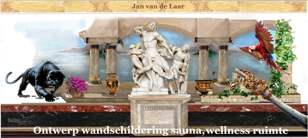 WANDSCHILDERING,WELLNESSRUIMTE,SAUNARUIMTE