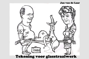 TEKENING VOOR GLASSTRAALWERK