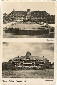 Loenen 1934 - Voor en achterzijde van Hotel Zilven