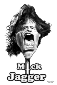 MICK JAGGER. KARIKATUUR.