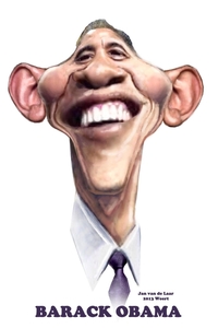 BARACK OBAMA, KARIKATUUR.