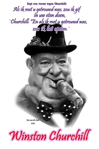 WINSTON CHURCHILL  STAATSMAN, KARIKATUUR.