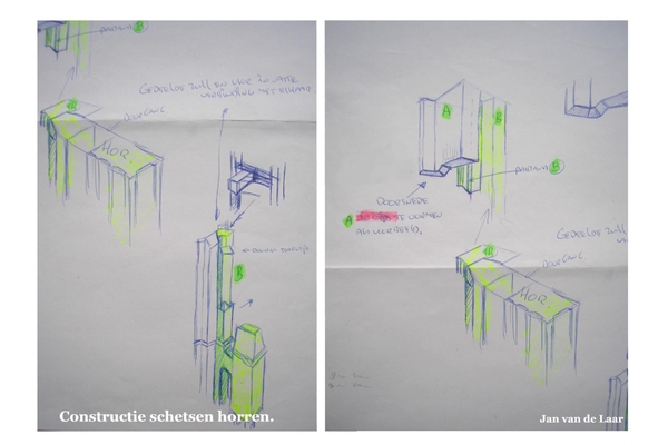 MAQUETTE, MARTINUS TOREN, HORREN, CONSTRUCTIE