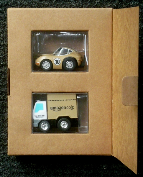 P1400124 ChoroQ Toyota 2000GTbruin10& Truck AmazonJapan10thAnni