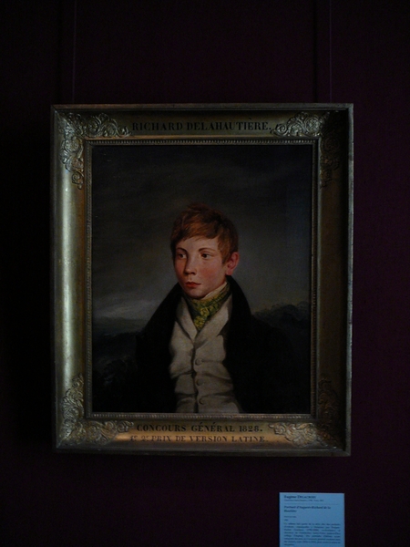 E Delacroix - Portret van Auguste-Richard de la Hautire (1828)