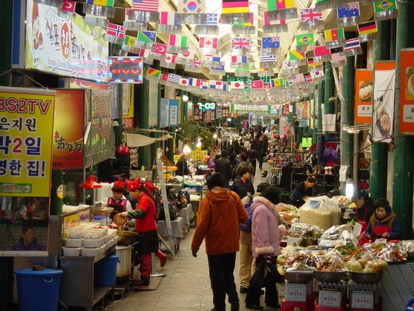 Inchon Zuid Korea - overdekte markt