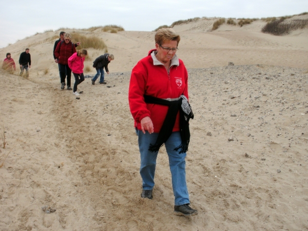terug de duinen in..