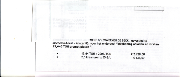 Factuur van de promat