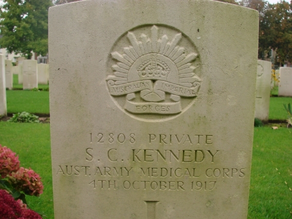 Kennedy - medical Corps - private - Ypres Reservoir Cemetery