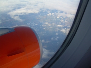 in de lucht