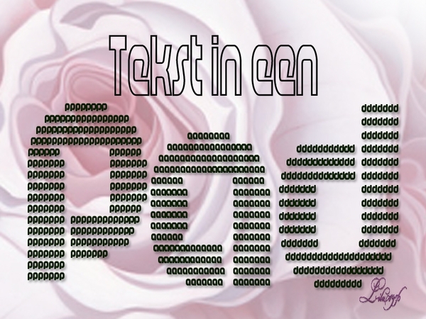 les 168 tekst in een pad