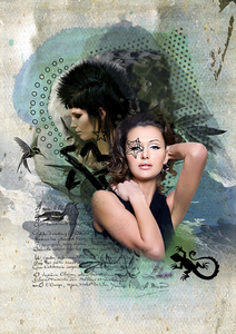 create mixed media style collage  onetuts kopiren