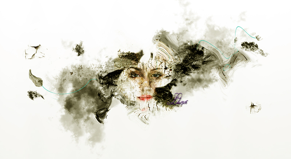 artistic photo manipulation with cracked face effect in photoshop